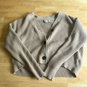 Beige button up sweater